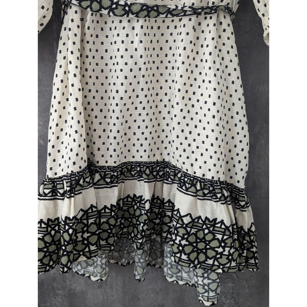 Women's Knox Rose NWT White and Green Boho Dress - Size S - Picture 5 of 16